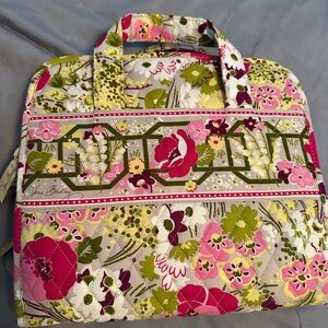 Vera Bradley Pink and Green Floral “Make Me Blush” Hanging Travel Bag